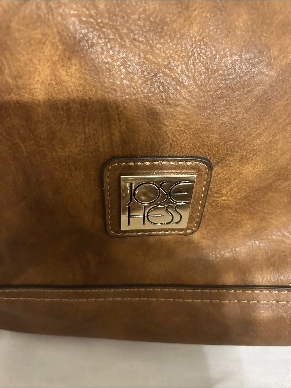 Jose Hess “For My Daughter Designer Bag” Cognac Brown Shoulder/Crossbody Bag/New